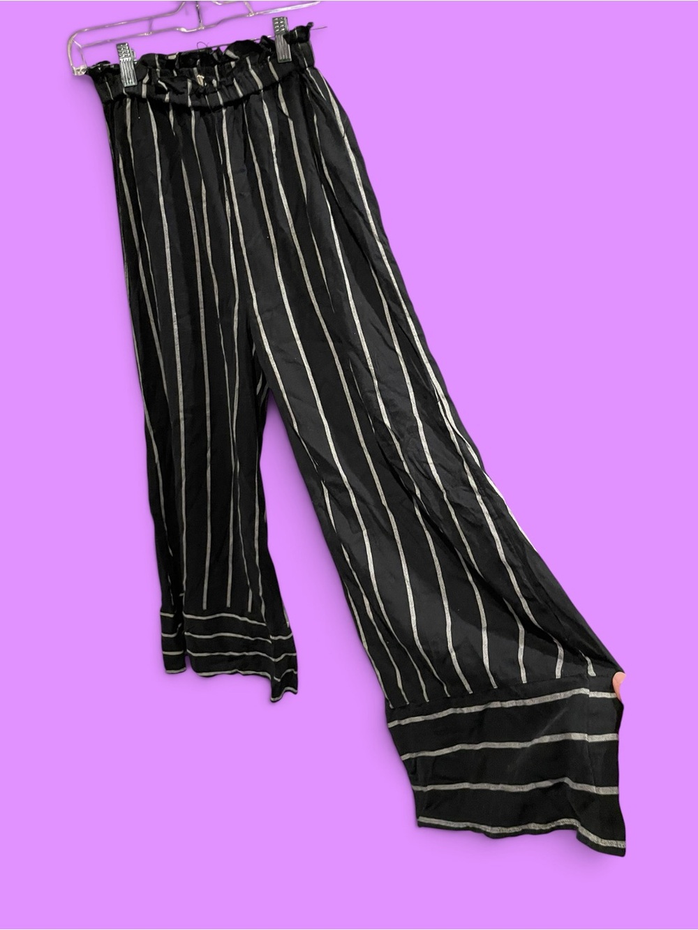 Cute Billabong striped wide bell leg pull in beach pants pool surf casual